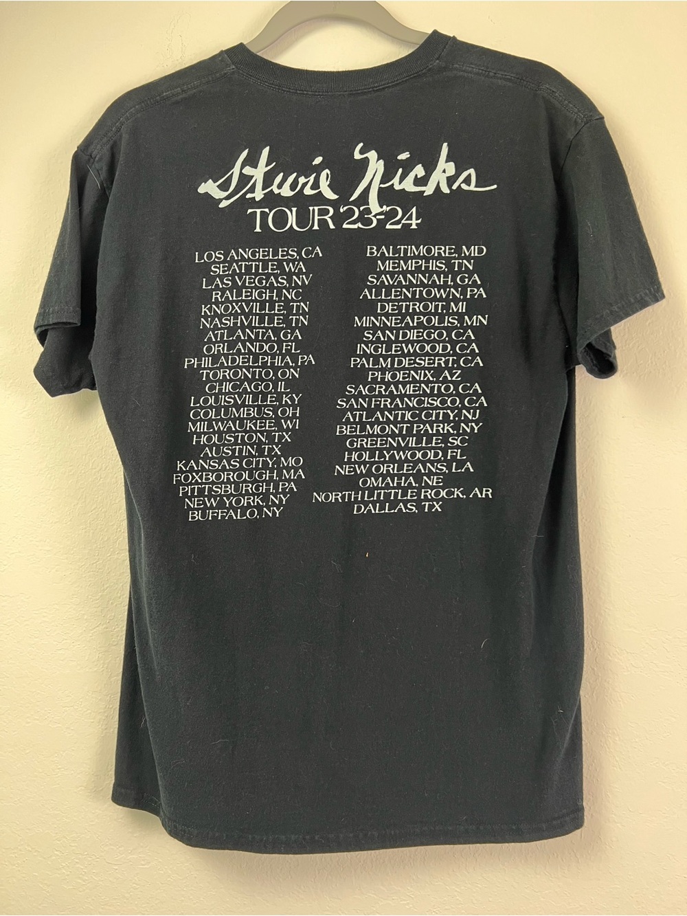 Stevie Nicks Live Photo Concert Tour 23- 24 Short Sleeve Gildan Ultra Cotton Tee - Picture 2 of 9